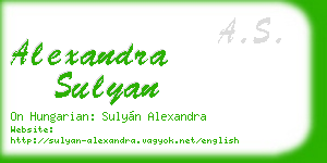 alexandra sulyan business card